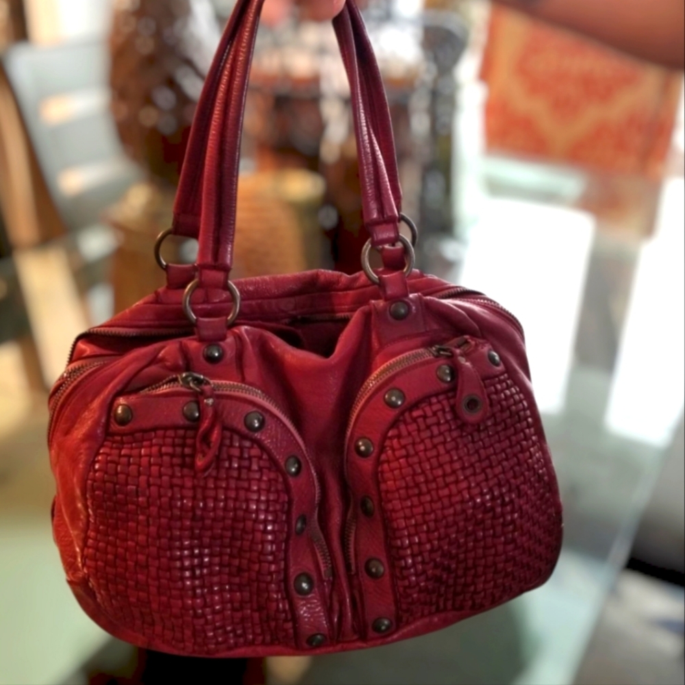 Vintage Errelleventidue Genuine Italian Leather Handbag